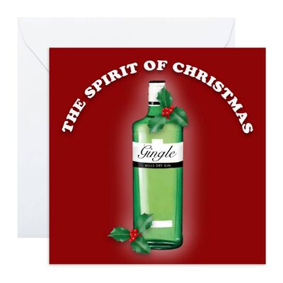 El alcohol de la tarjeta de Navidad | Respetuoso con el medio ambiente, fabricado en el Reino Unido.