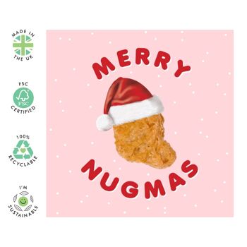 Carte de Noël joyeux Nugmas | Respectueux de l'environnement, fabriqué au Royaume-Uni 2