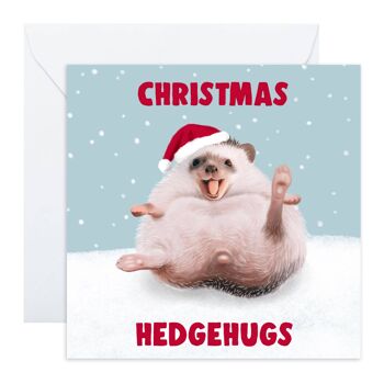 Carte de Noël Hedgehugs de Noël | Respectueux de l'environnement, fabriqué au Royaume-Uni 1