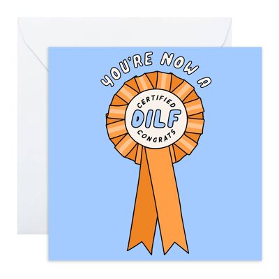 Zertifizierte DILF New Baby Funny Card | Umweltfreundlich, in Großbritannien hergestellt