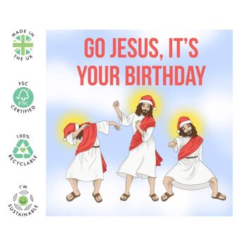 Allez Jésus c'est votre carte d'anniversaire | Respectueux de l'environnement, fabriqué au Royaume-Uni 2