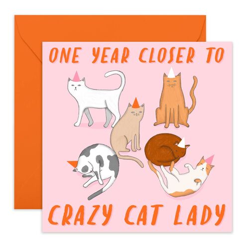 Crazy Cat Lady Funny  Card | Eco-Friendly, Made in UK