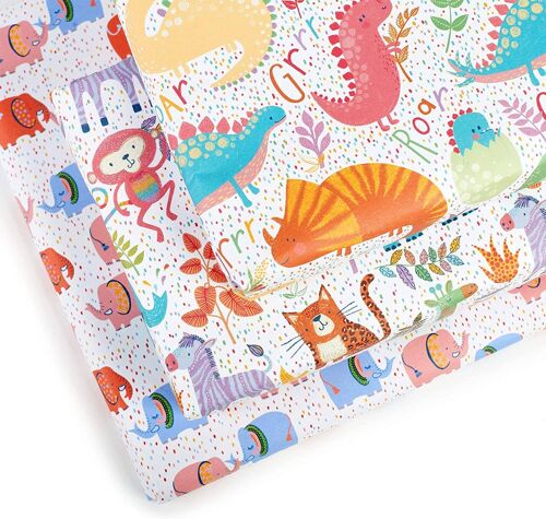 Jungle Animals Wrapping Paper | Recyclable, Made in UK