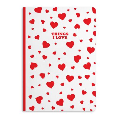 Things I Love Notebook, diario gobernado | Respetuoso del medio ambiente