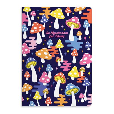 Cuaderno So Mushroom For Ideas, diario rayado | Respetuoso del medio ambiente