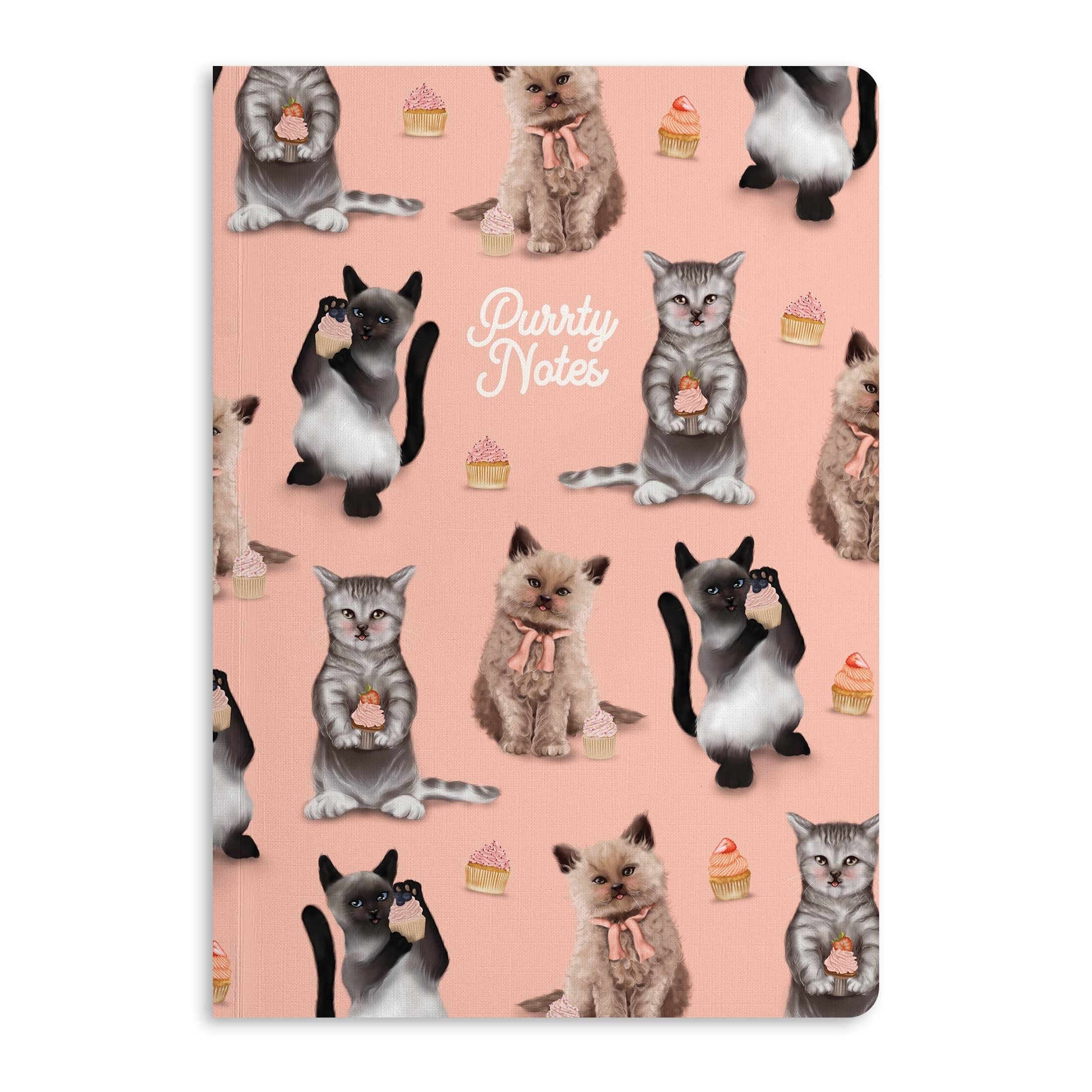 Purrty Notes Notizbuch, liniertes Notizbuch | Umweltfreundlich