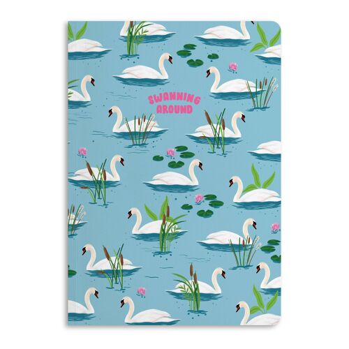 Swanning Around Notebook, Ruled Journal | Eco-Friendly