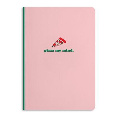 Cuaderno Pizza My Mind, diario rayado | Respetuoso del medio ambiente