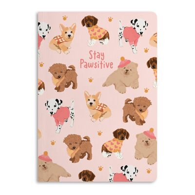 Cahier Stay Pawsitive, Journal ligné | Respectueux de la nature