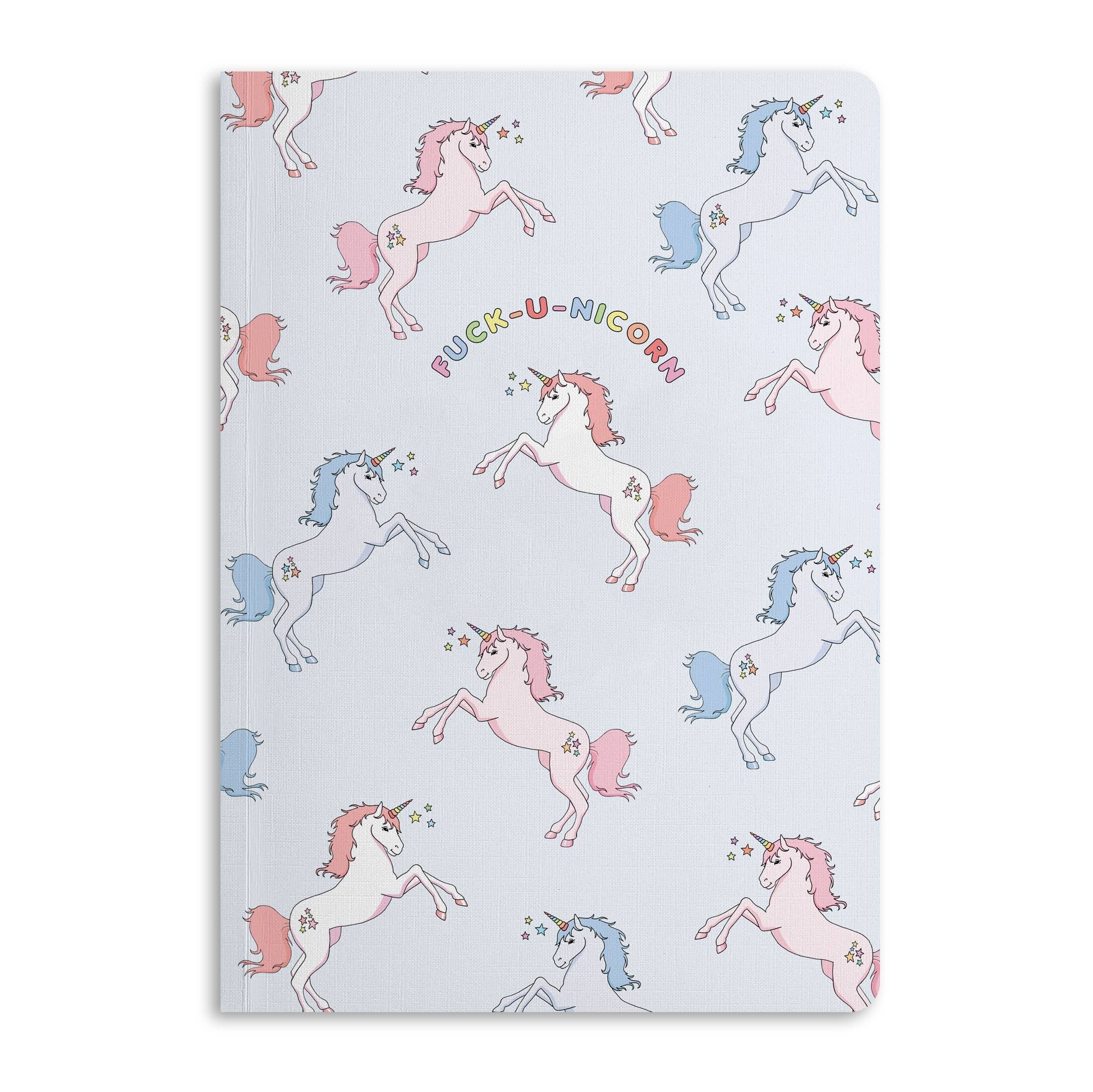 Taccuino Fuck-U-nicorn, diario a righe | Ecologico