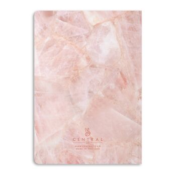 Notes Carnet de notes en marbre de quartz rose, Journal | Respectueux de la nature 2