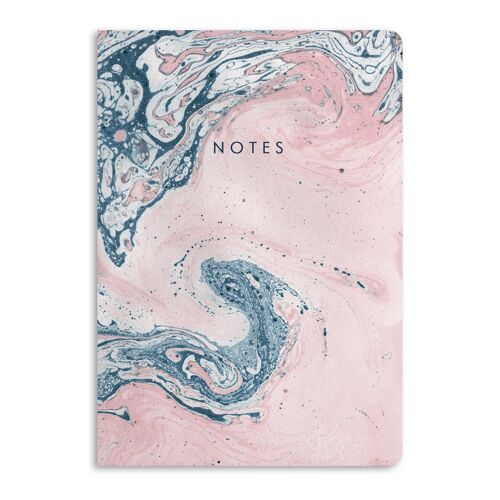 Notes Water Marble Notebook, Ruled Journal | Eco-Friendly