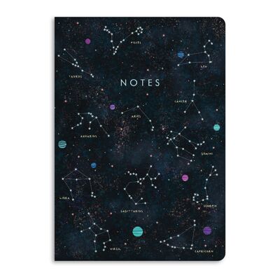 Sternzeichen-Notizbuch, liniertes Notizbuch | Umweltfreundlich