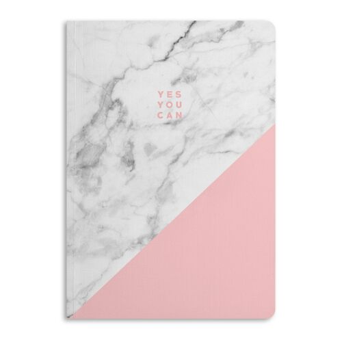Yes You Can Marble Notebook, Ruled Journal | Eco-Friendly