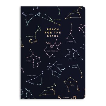 Reach For The Stars Notebook, Journal ligné | Respectueux de la nature 1