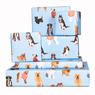 Papel de regalo Doggo | Reciclable, fabricado en el Reino Unido.