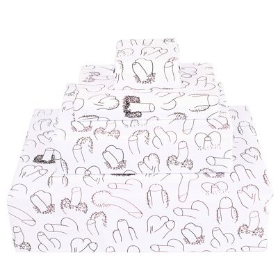 Papel de regalo Willy Cheeky | Reciclable, fabricado en el Reino Unido.