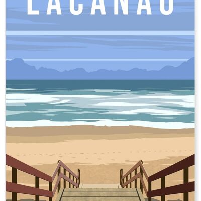 Illustration poster of the city of Lacanau