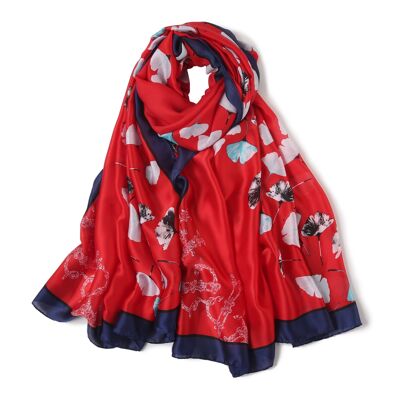 Petalfly Florina Silk Stole - Red