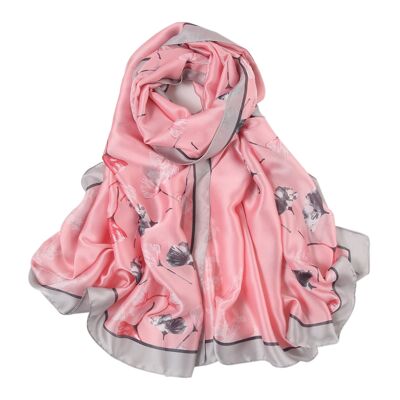 Petalfly Florina Silk Stole - Pink