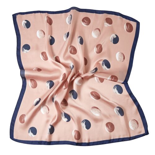 Petit carré de Soie Petal Cléo - Rose Pale