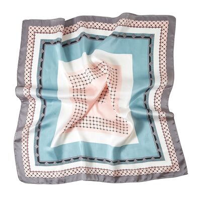 Cléo Small Mixpoint Silk Scarf - Pink