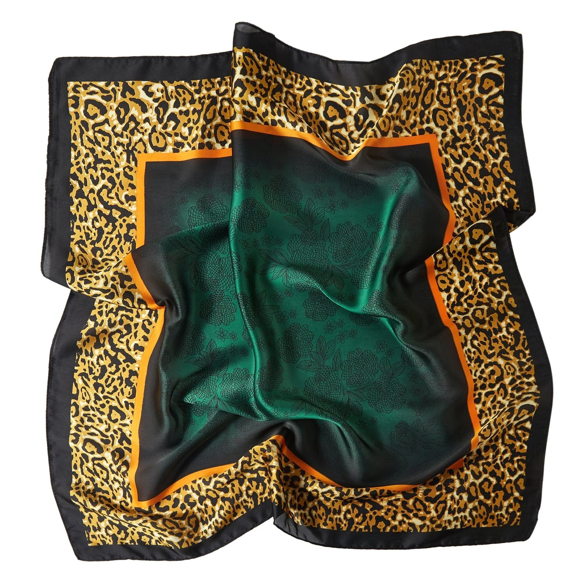 Piccolo Chetaah Cleo Silk Square - Verde