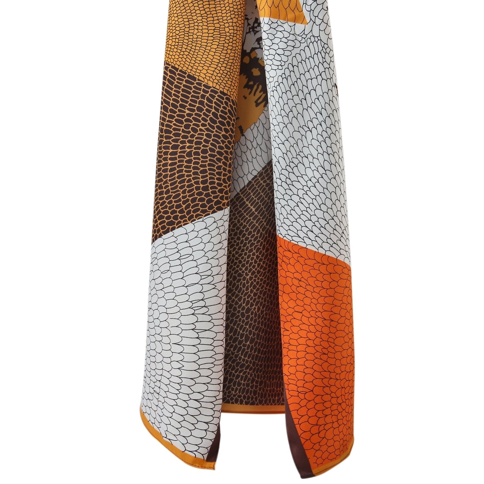 Sciarpa in seta Zoé Snake Large - Arancione