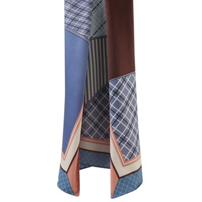 Pañuelo de seda grande Eleganthorse Zoé - Azul