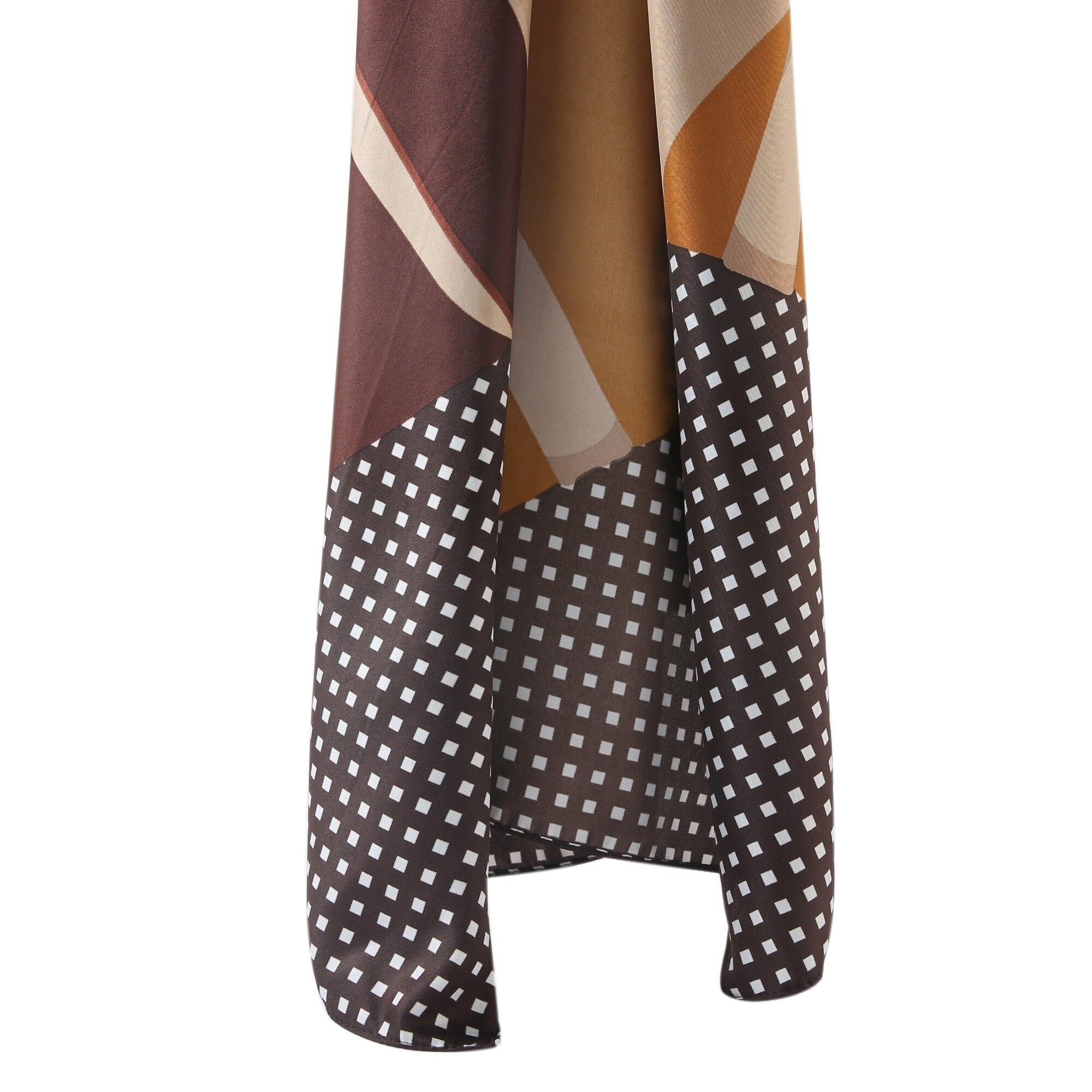 Sciarpa di seta grande vendita Zoé - Marrone