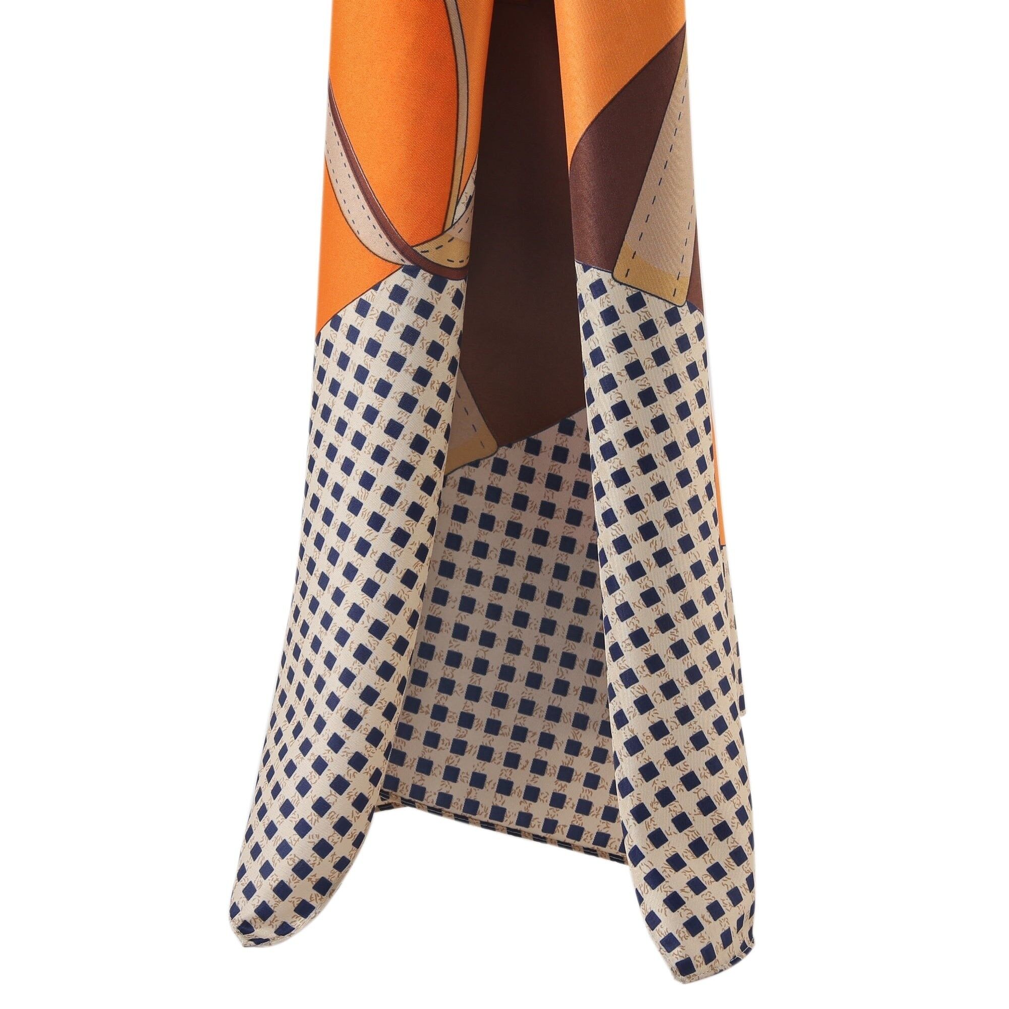 Sciarpa in seta Zoé di grandi dimensioni - Arancione