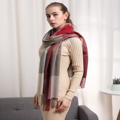 Bigcase cashmere scarf - red