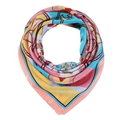 RAINBOW Silk Scarf - Pink