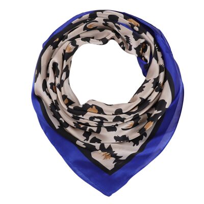 PANTHER Silk Scarf - Blue