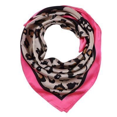 PANTHER Silk Scarf - Pink