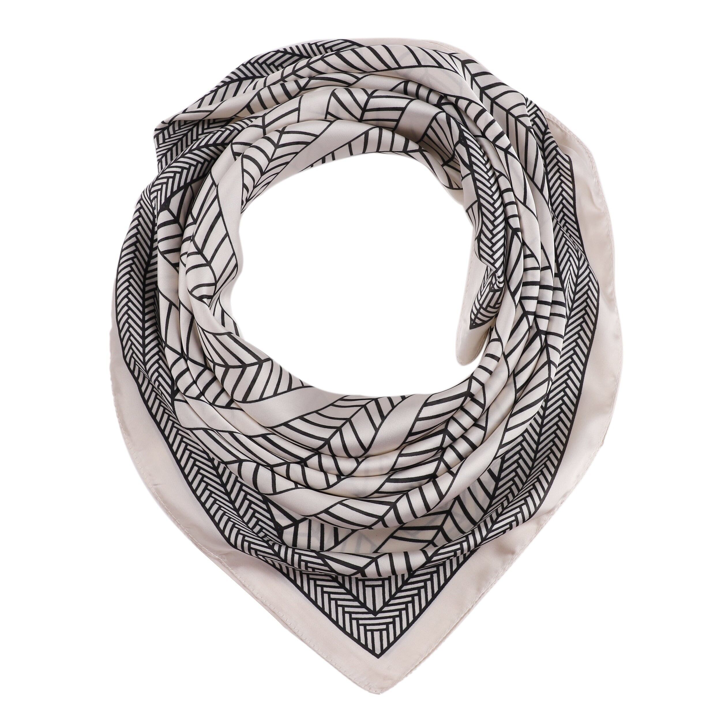 Foulard in seta FOGLIA - Bianco