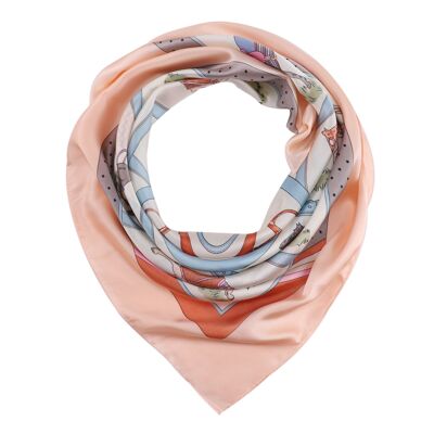 HORSE Silk Scarf - Pink