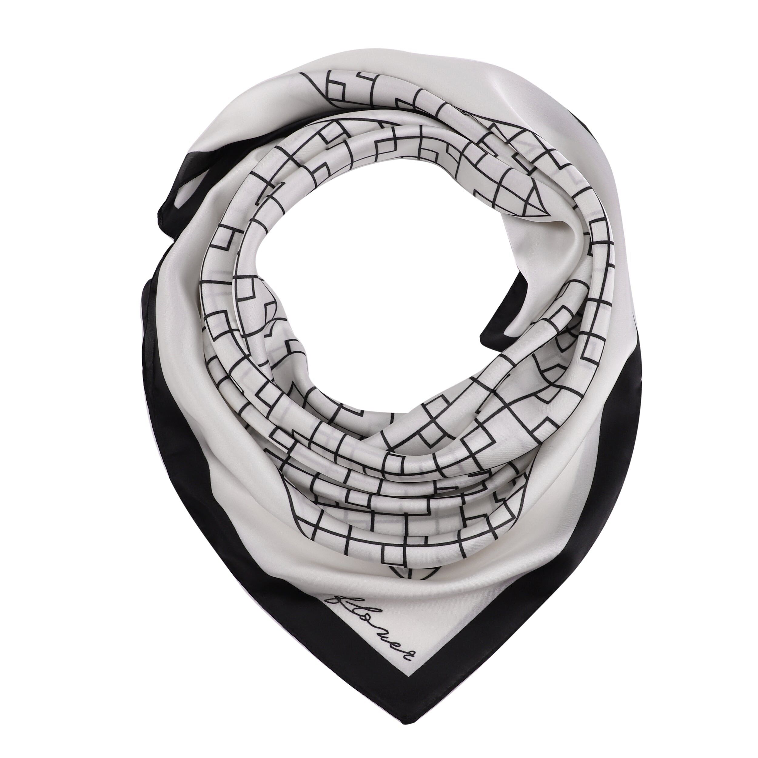 LABYRINTHE Sciarpa di Seta - Bianca