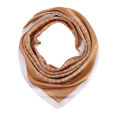 LABYRINTH Silk Scarf - Gold