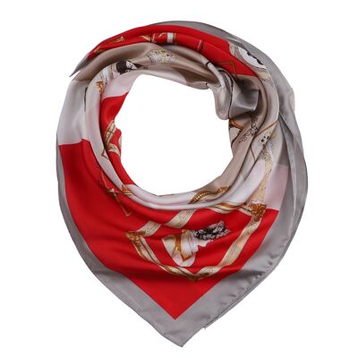 Foulard in seta FRAME - Rosso