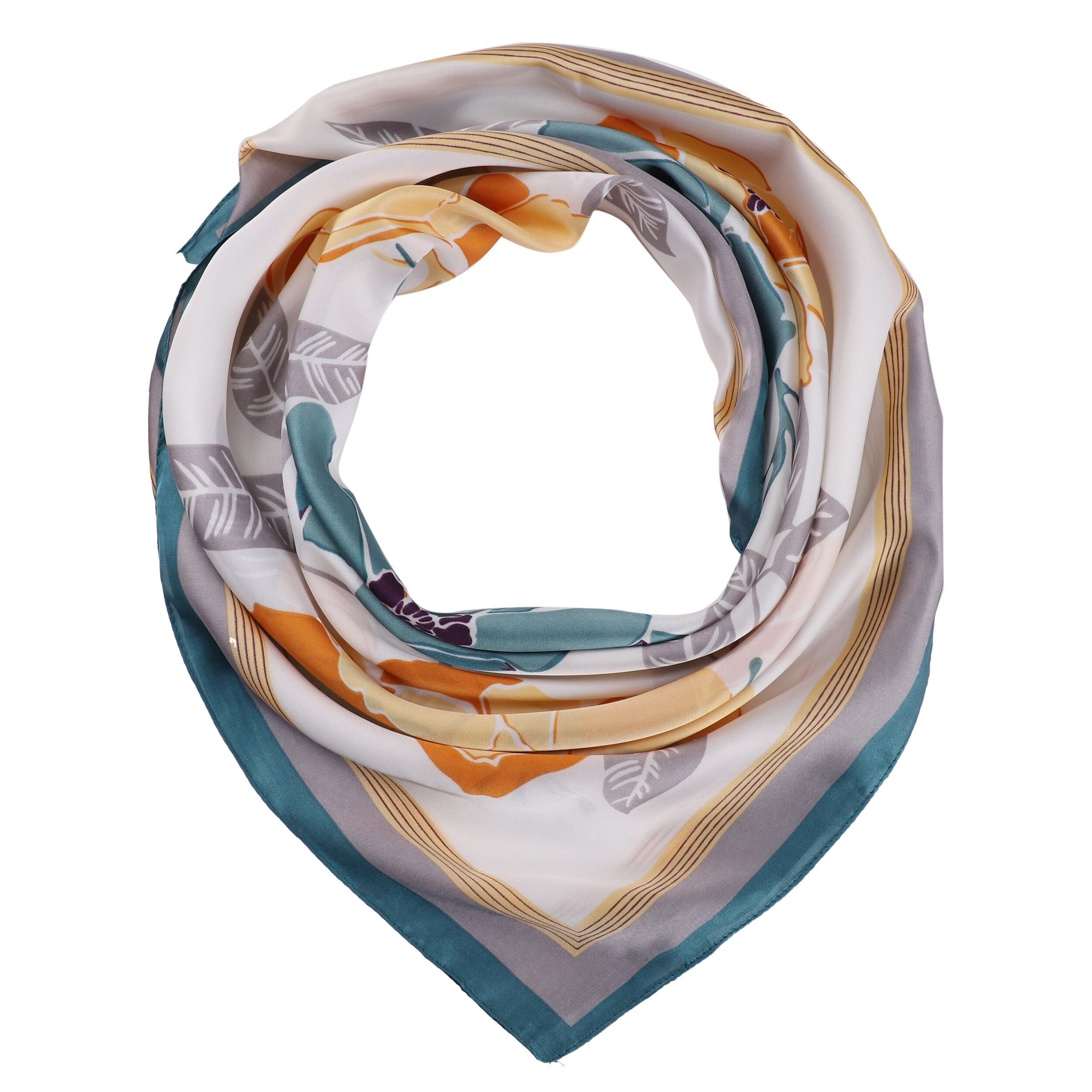 FLOWER Sciarpa in Seta - Verde chiaro