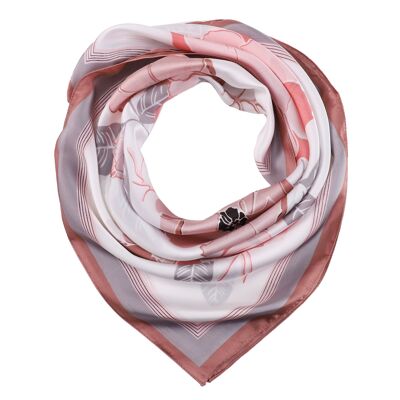 FLOWER Silk Scarf - Pink