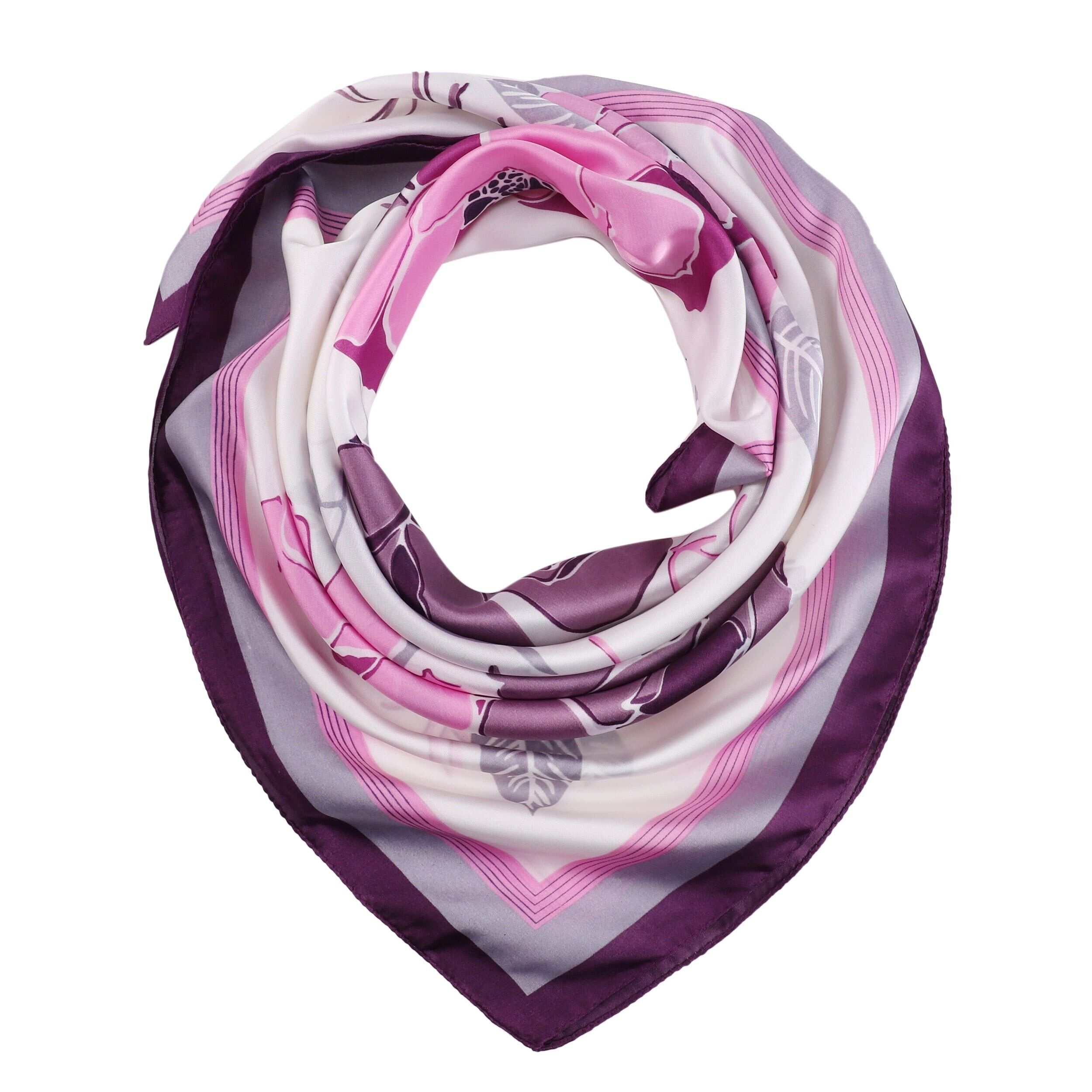 FLOWER Sciarpa in Seta - Viola