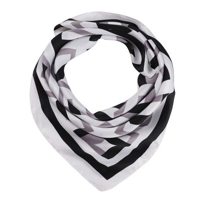 ALPHABET Silk Scarf - White