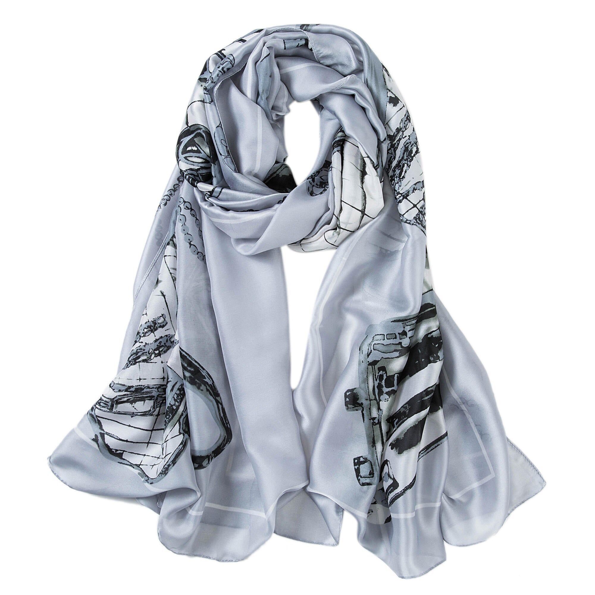 Stola in seta Florina grigia