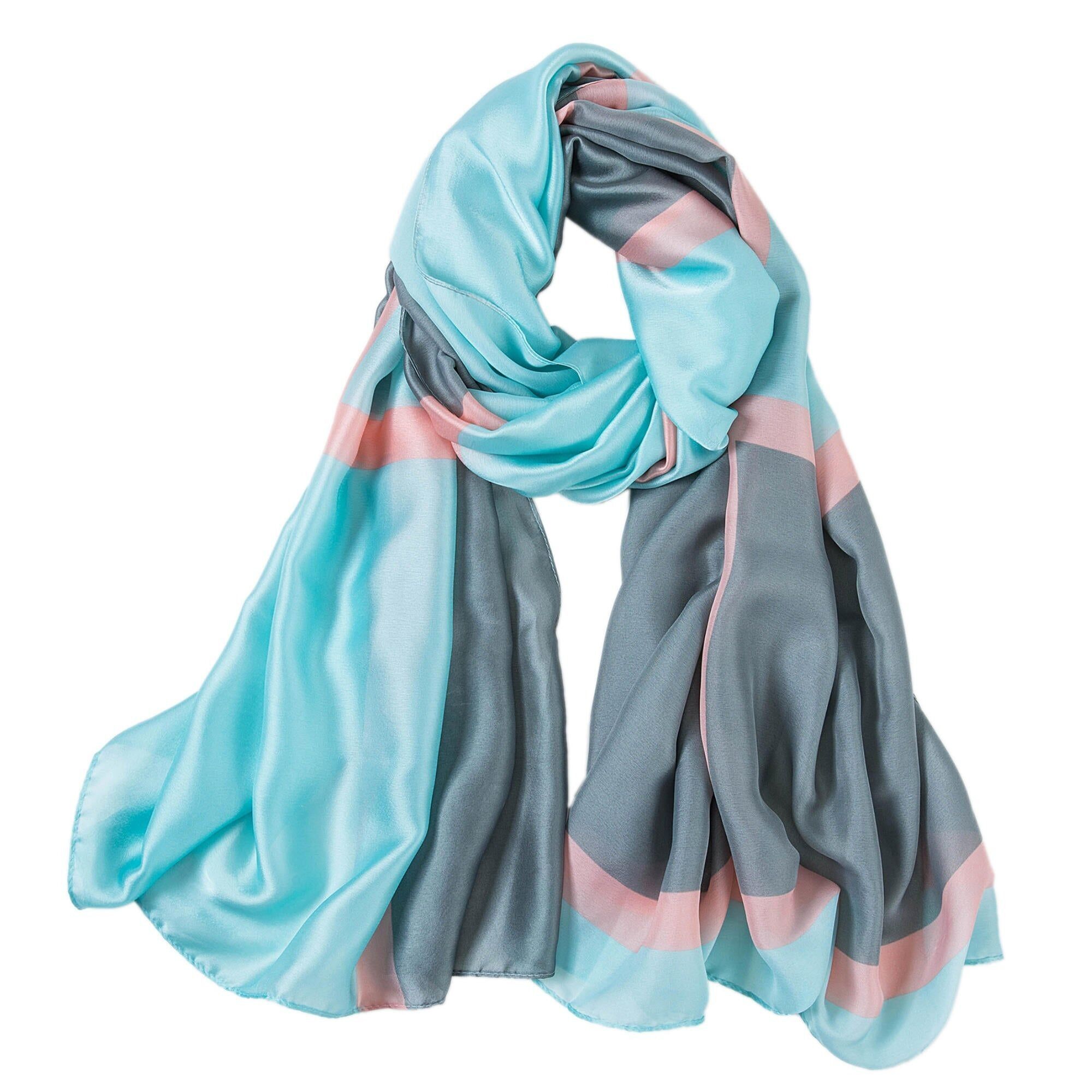 Stola Florina in Seta Grigio Azzurro