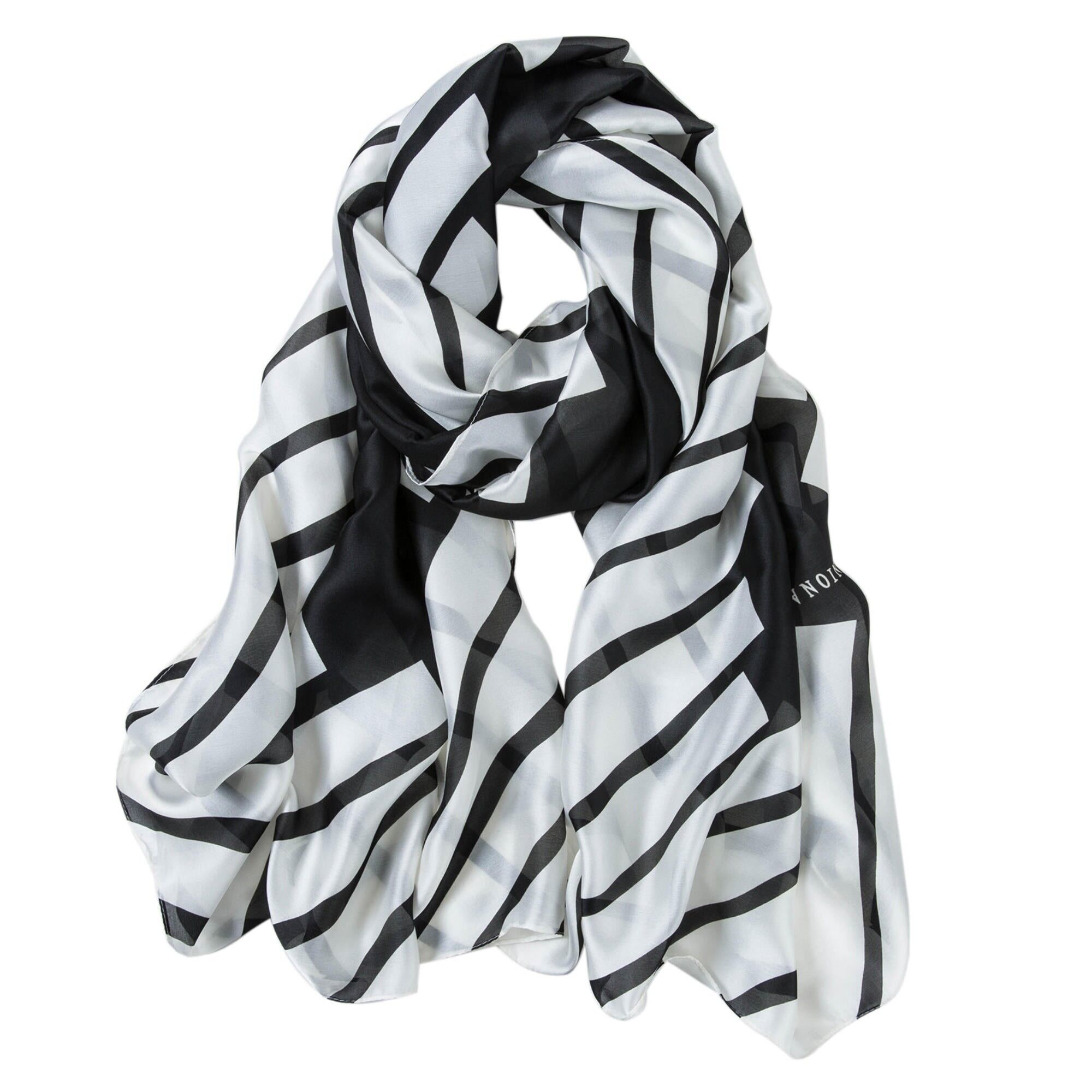 Stola in seta Florina Zebra nera