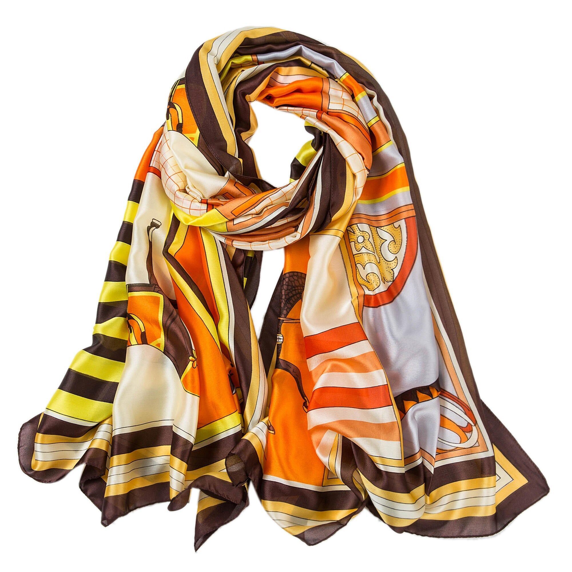 Stola in Seta Florina Cavallo Arancio
