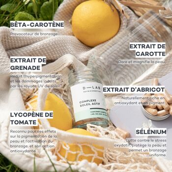 COMPLEXE SOLEIL ACTIF - Bronzage parfait - Compléments Alimentaires 2