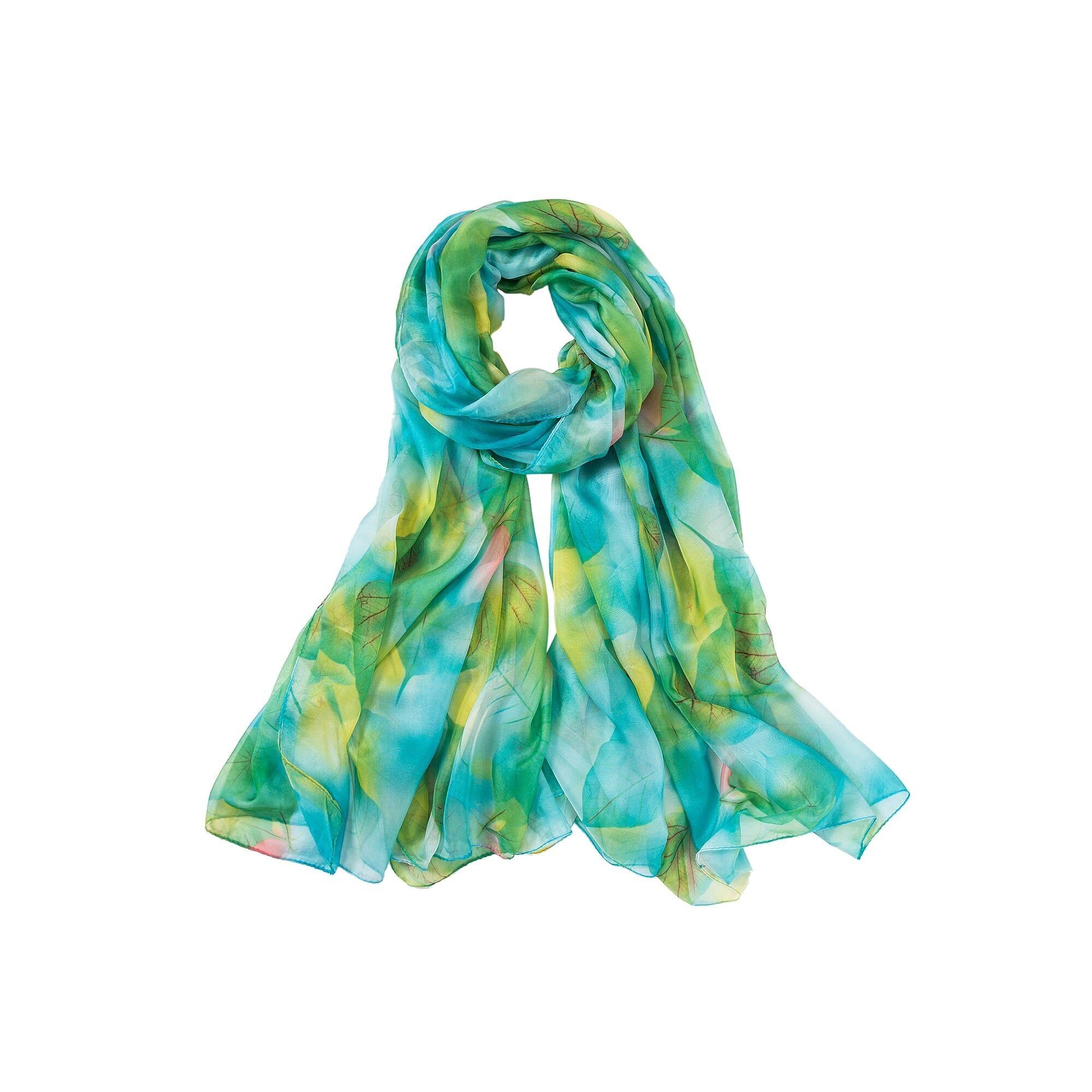 Pareo in Seta Flora Verde